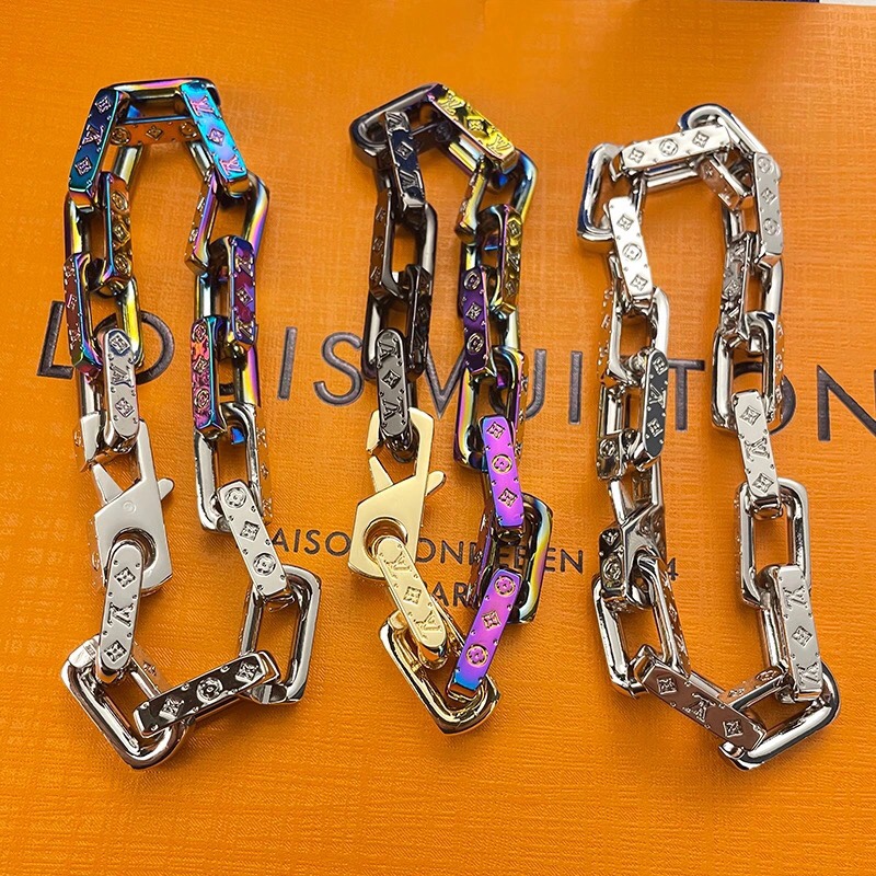 Louis Vuitton Hot Sale Chunky Chain Monogram Men Bracelet - Rep Fashion™