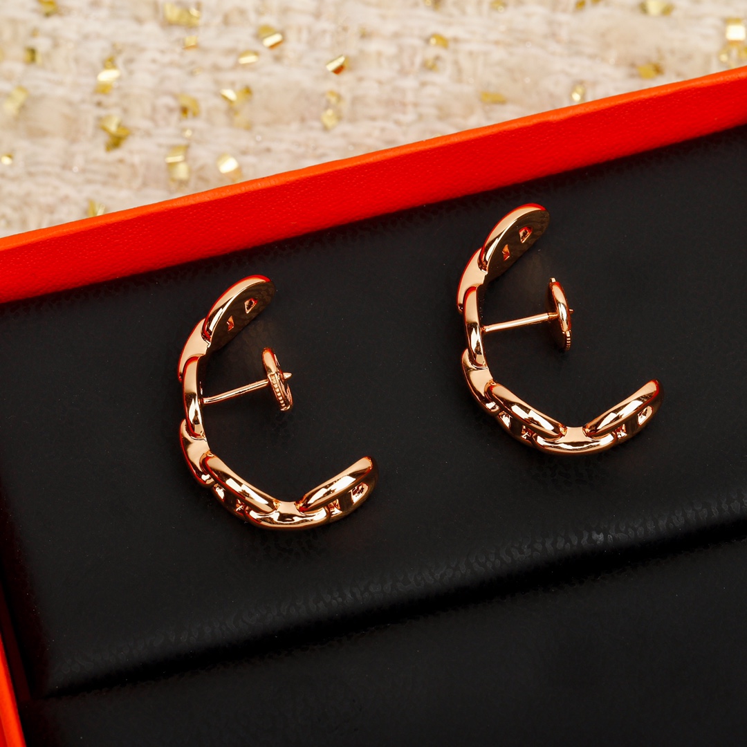 Hermes Pig Nose Half Hoop Earrings - Rep Fashion™