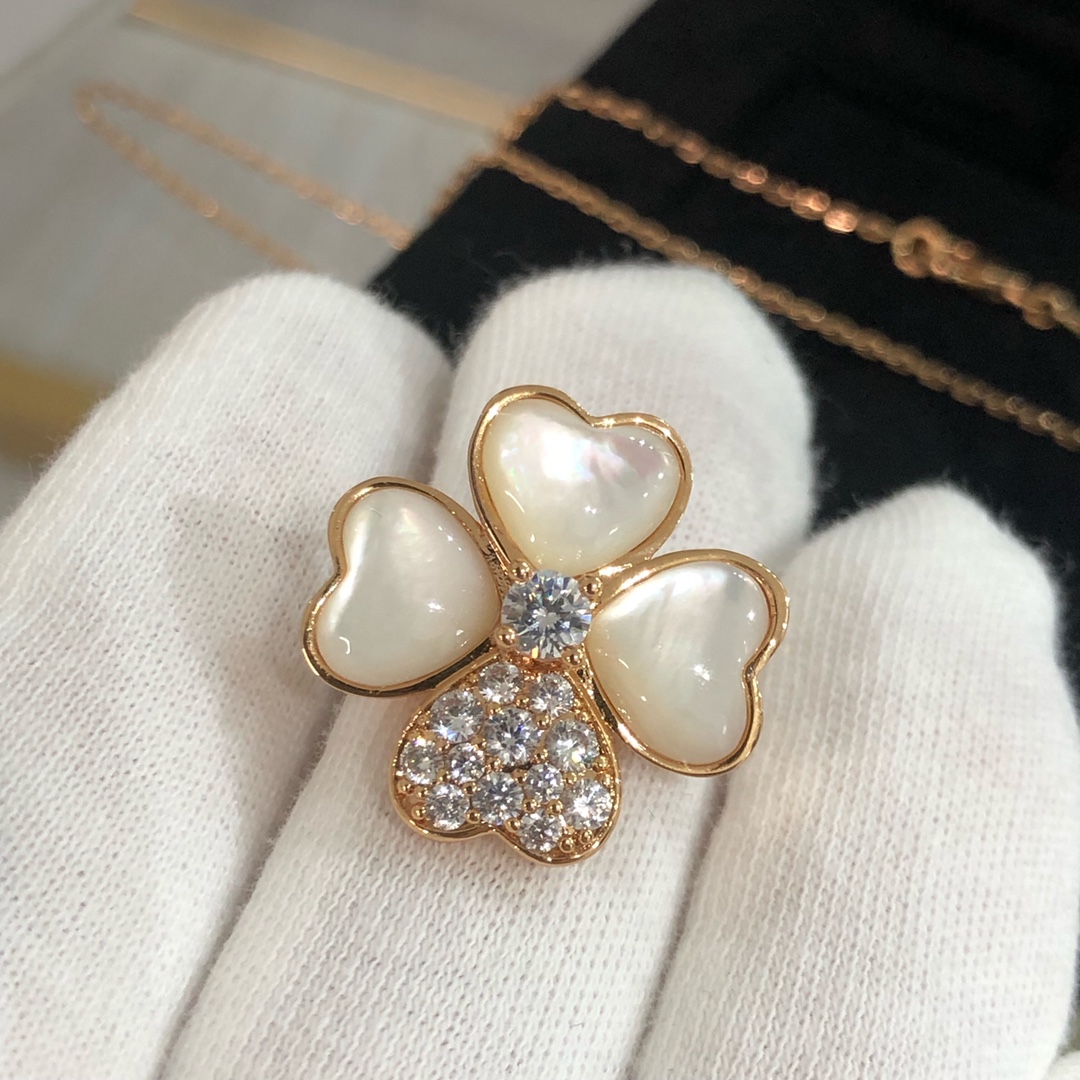 VCA Clover Detachable Pendant Necklace & Brooch 2-in-1 - Rep Fashion™