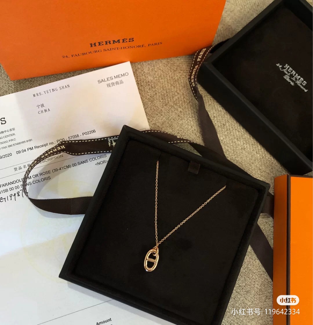 Hermes Pig Nose Pendant Necklace - No Diamond - Rep Fashion™