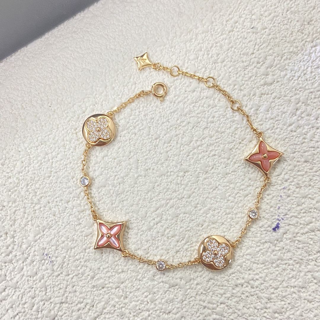 Louis Vuitton Diamond Sun Pink Mother of Pearl Star Bracelet - Rep Fashion™