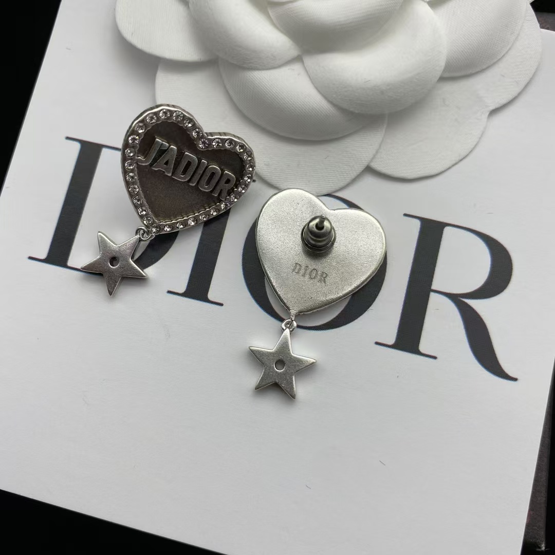 Dior JADIOR Heart with Star Drop Earrings - Rep Fashion™