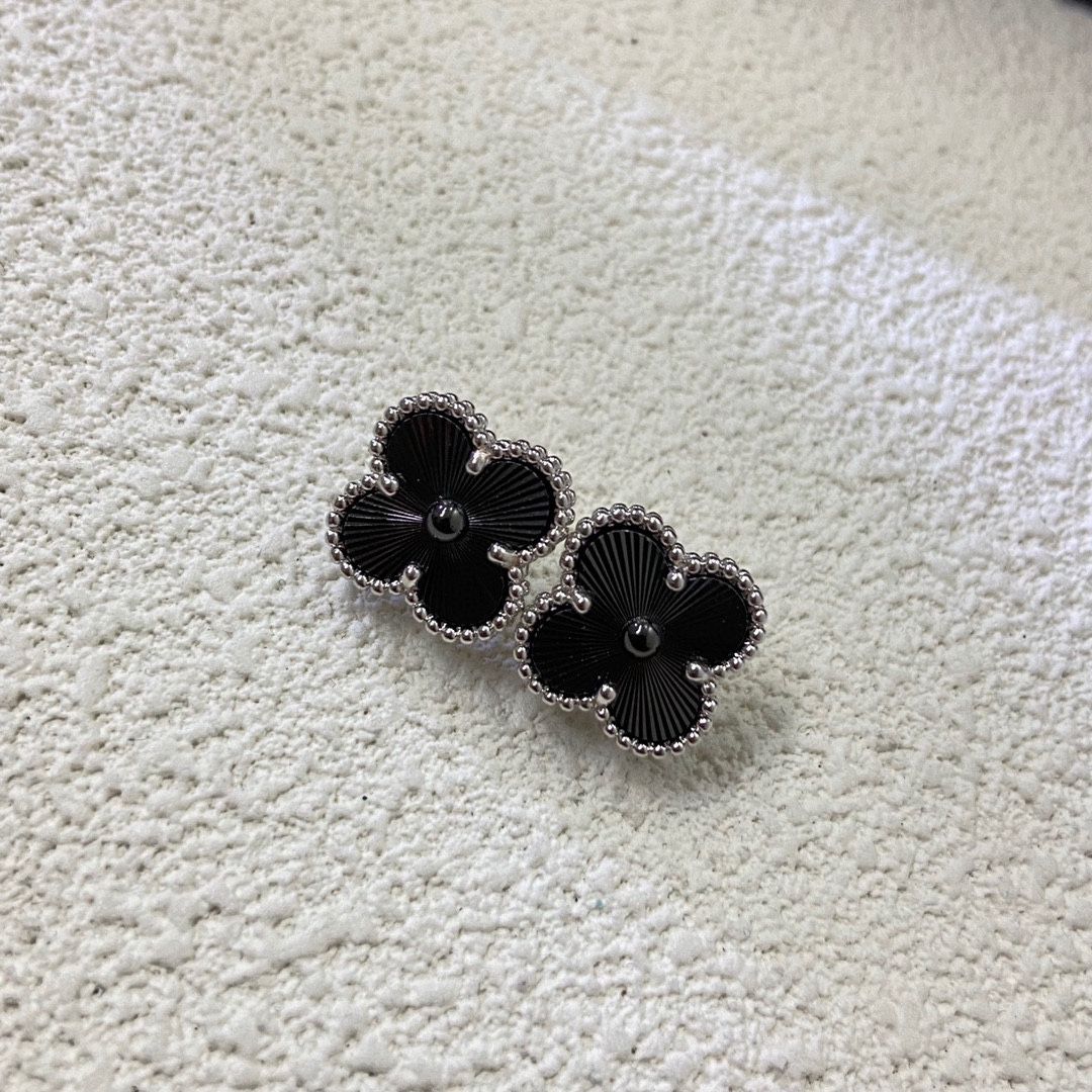 VCA Two-tone Guilloche Vintage Alhambra Earrings Bracelet Necklace - Rep Fashion™