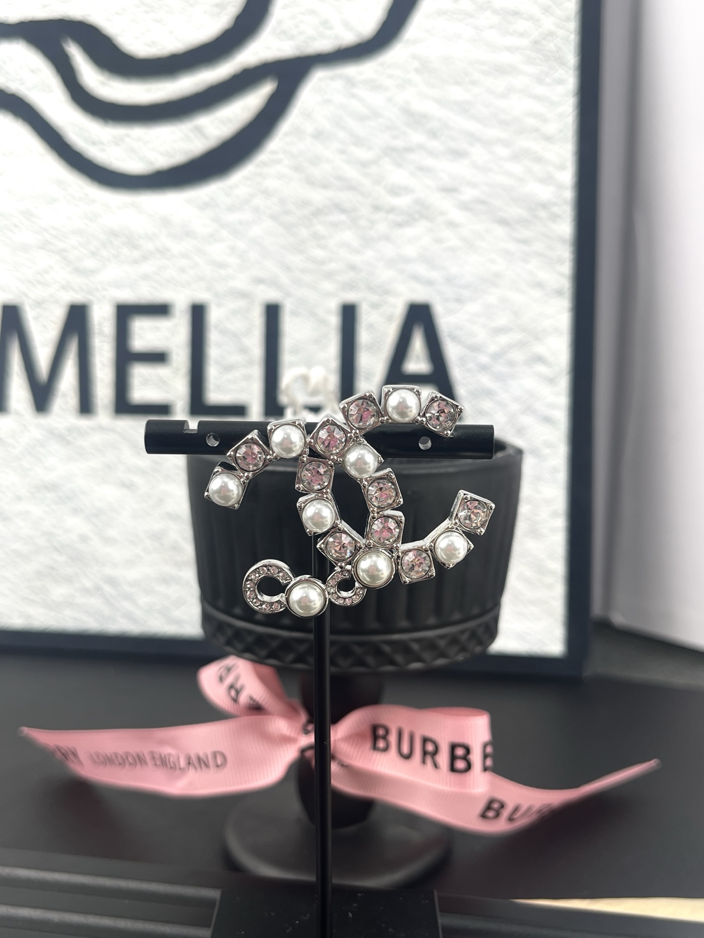 Chanel Rhinestone Pearl Coco Brooch - Rep Fashion™