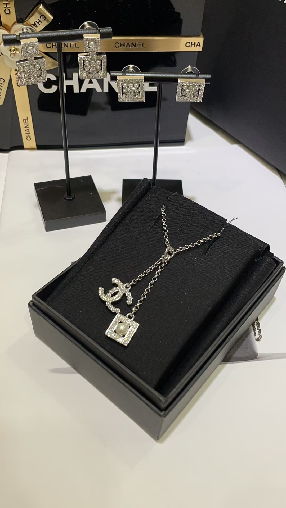 Chanel Two Pendants Drop Y Necklace - Rep Fashion™