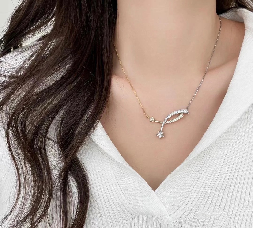 Chanel Mixed Metal Colors Comete Necklace - Rep Fashion™