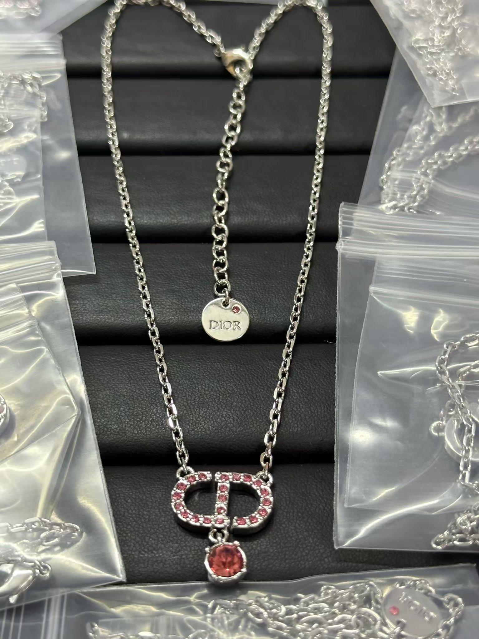 Dior CD Pendant Diamond Drop Necklace - Rep Fashion™