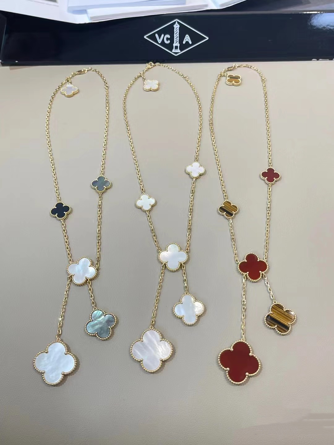 VCA Clover Magic Alhambra Necklace, 6 Motifs - Rep Fashion™