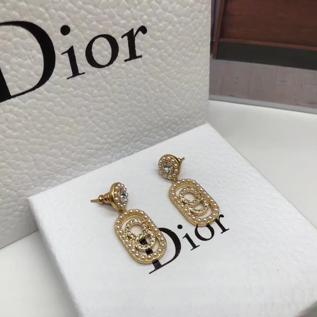 Dior Vintage Rectangle CD Earrings - Rep Fashion™