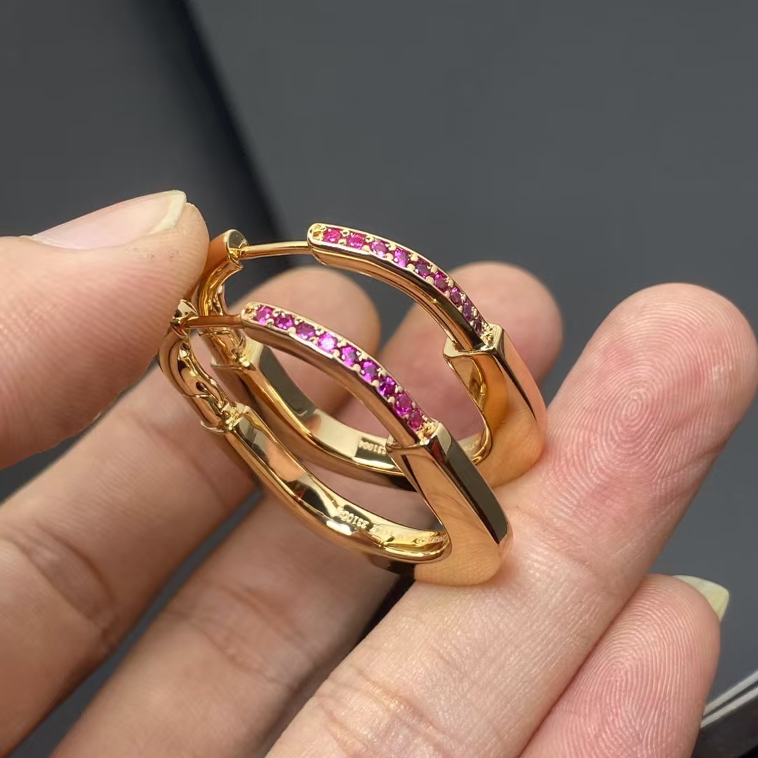 Tiffany Pink Diamond Lock Earrings - Rep Fashion™