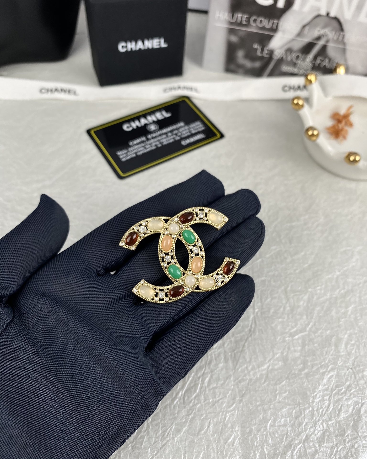 Vintage Chanel Multigem Brooch - Rep Fashion™