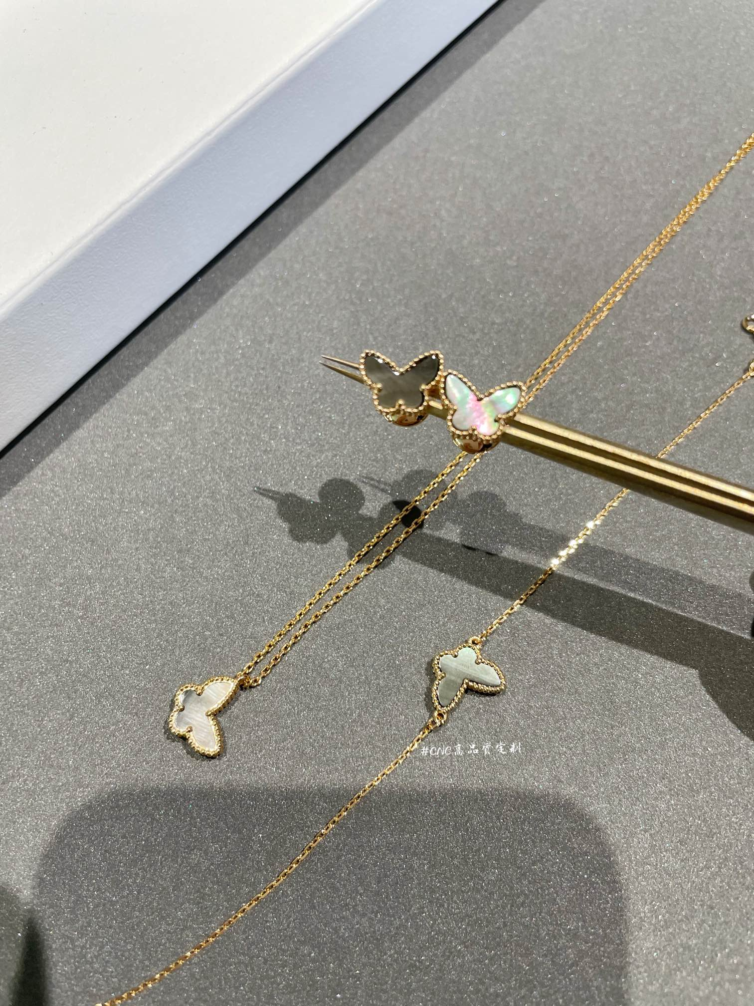 VCA Fauna Gray Butterfly Earrings Bracelet Necklace - Rep Fashion™