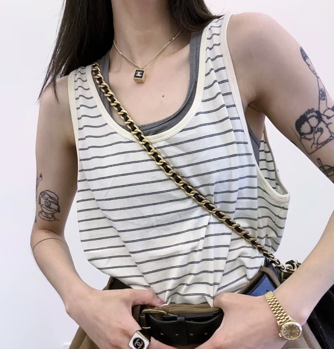 Chanel Black Square Tag Pendant Necklace Minimalist - Rep Fashion™