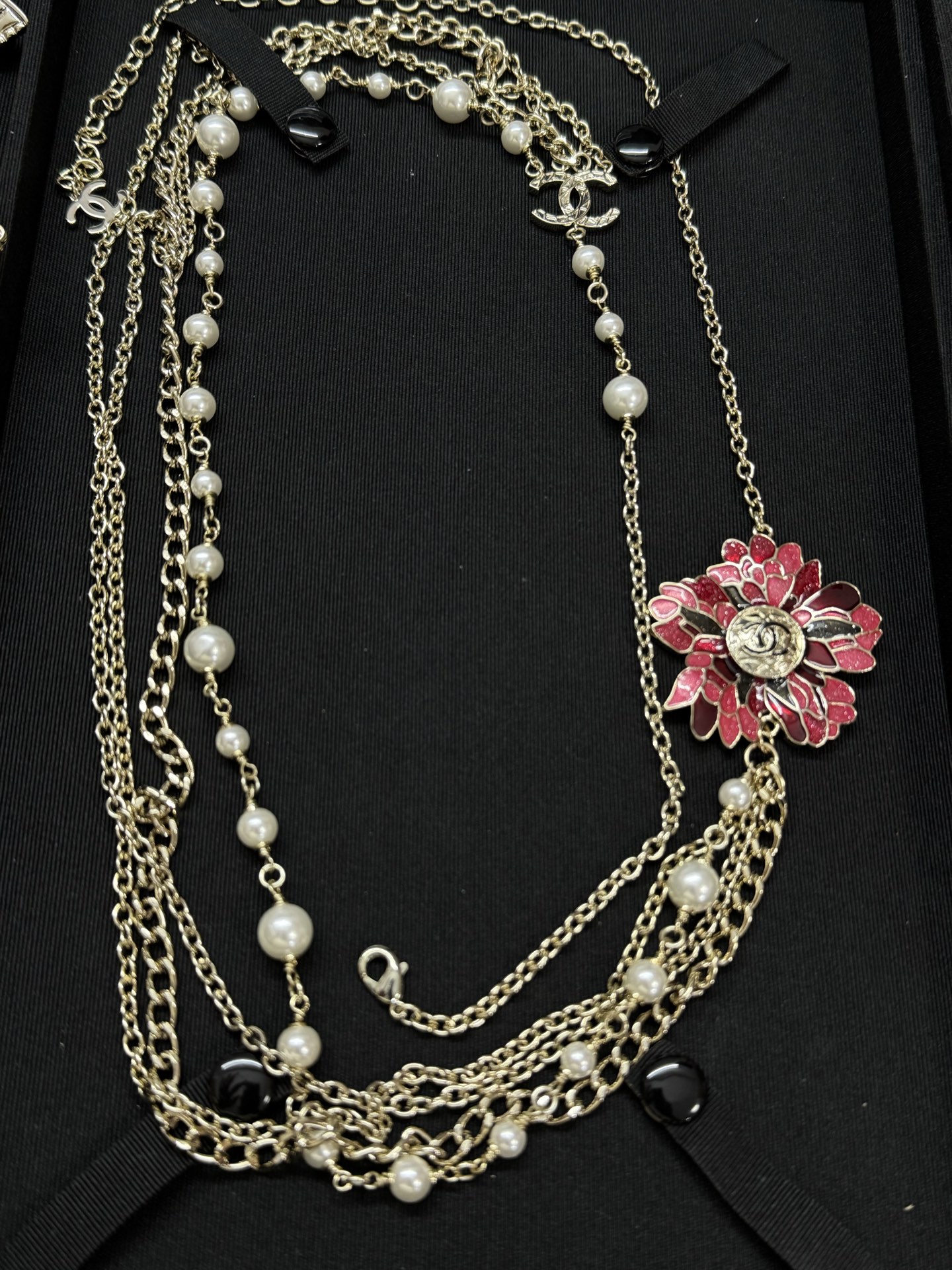 Chanel Flower Multiple Layers Sweater Necklace - Rep Fashion™