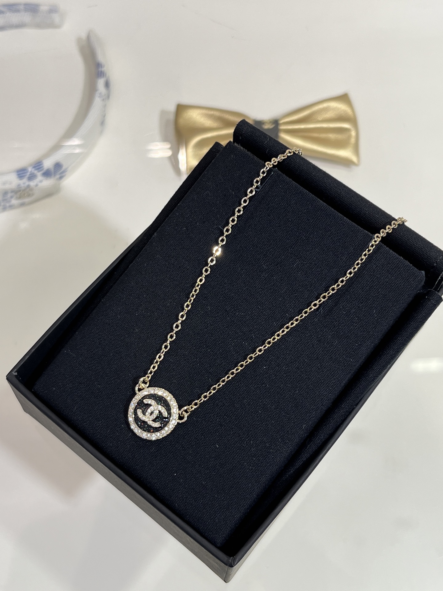 Chanel Diamond CC Round Pendant Necklace - Rep Fashion™