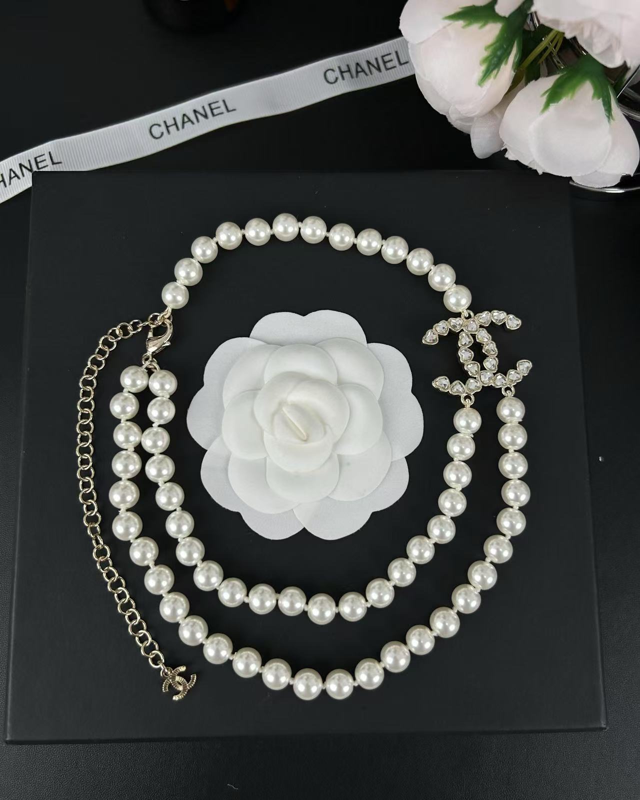 Chanel Elegant Two Layers Pearl Necklace - Rep Fashion™