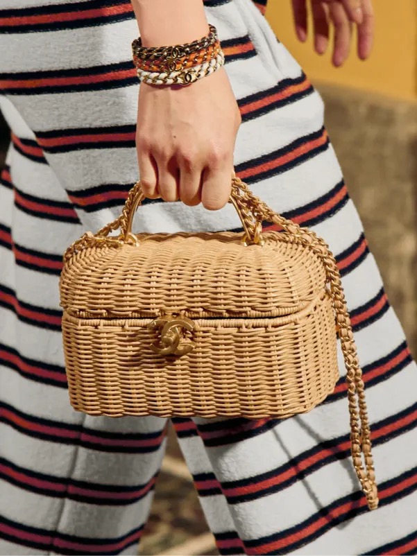 Chanel 26C Leather with Chain Bracelet Cuff Bangle - Rep Fashion™