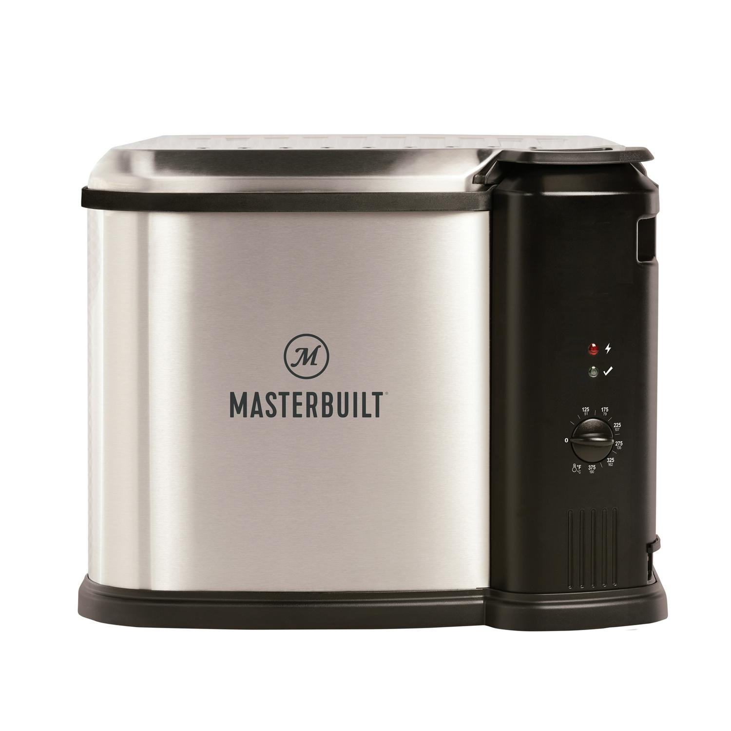 2024 Masterbuilt Freidora Eléctrica XL de 10 Litros, Hervidora, Vaporera en Plata