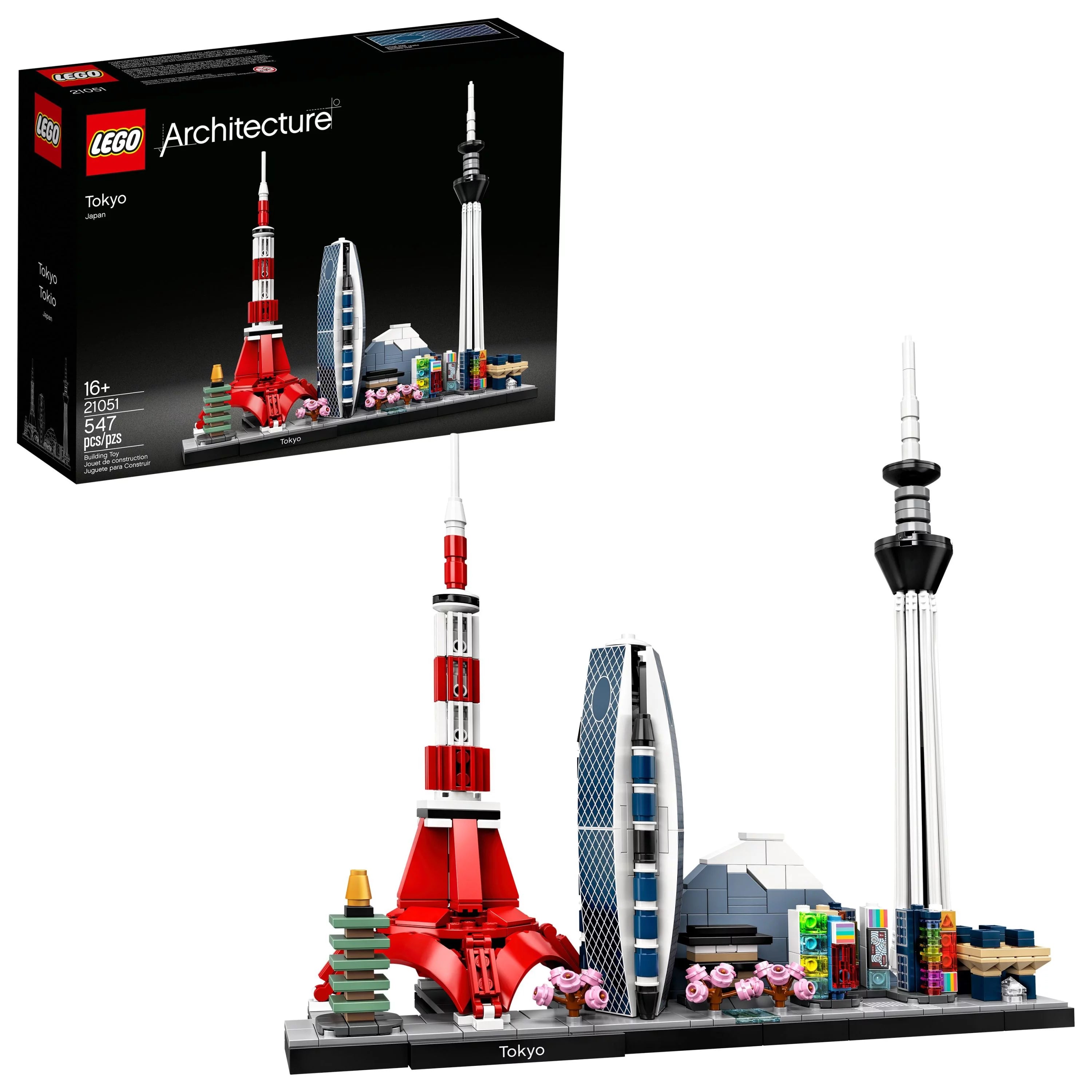 2024 LEGO Architecture Skylines Tokio 21051 Set de Construcción para Adultos (547 Piezas)