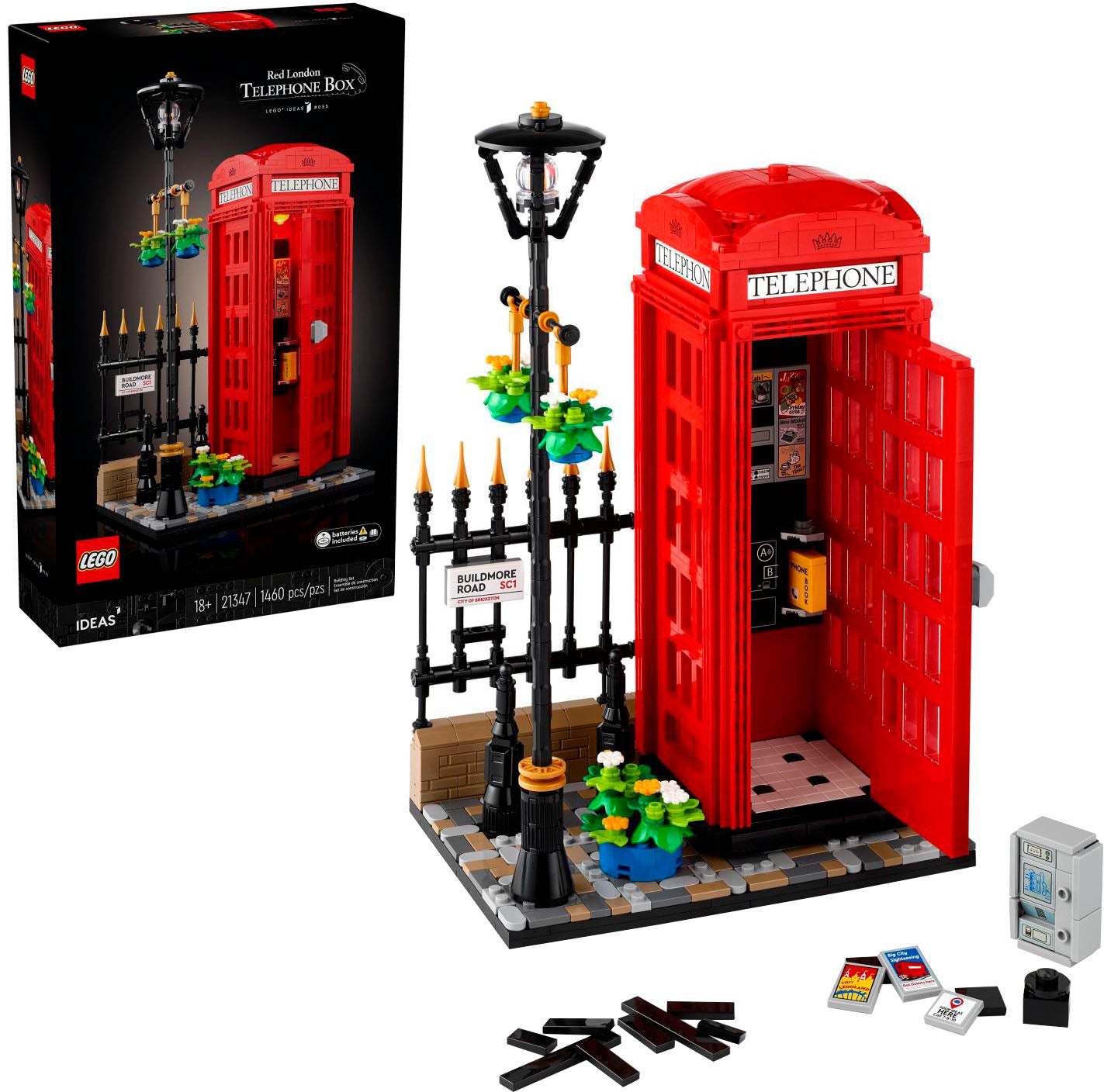 LEGO Ideas Caja Telefónica Roja de Londres 21347 - Idea de Regalo para Viajeros