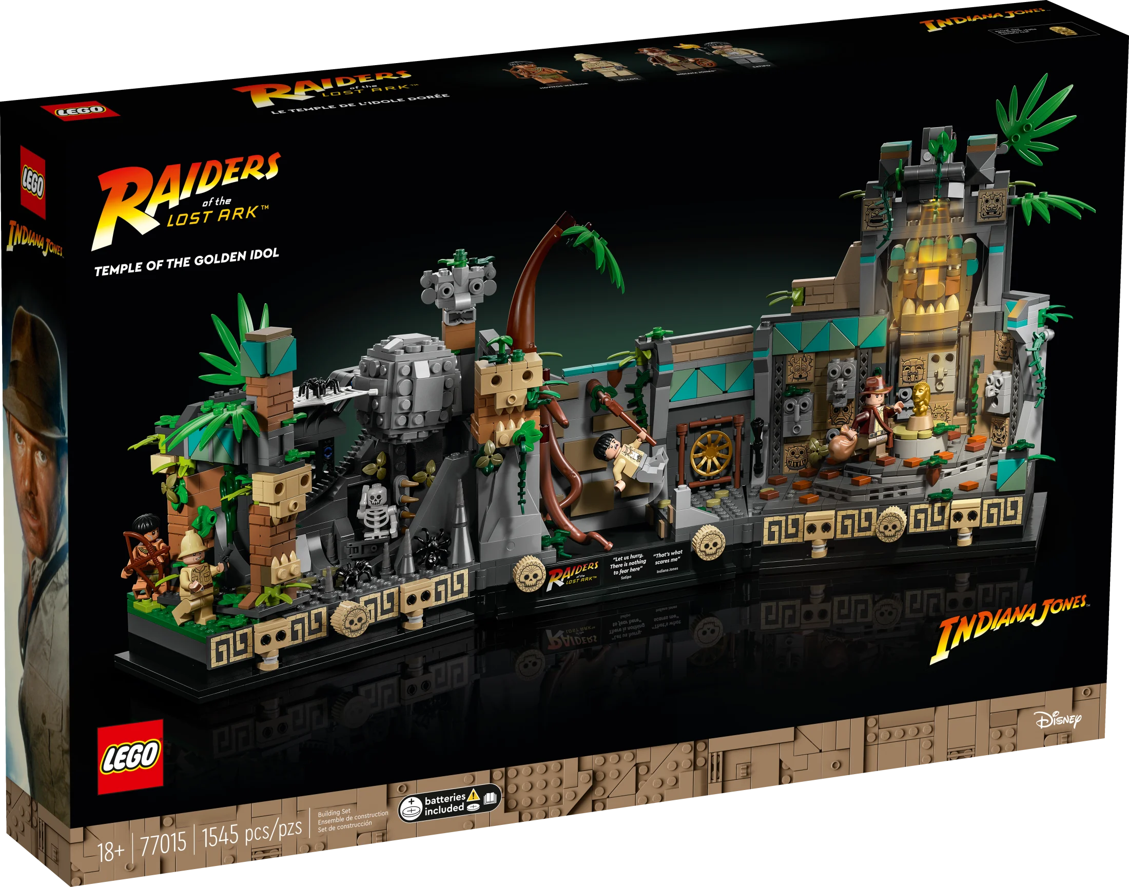 LEGO Indiana Jones Templo de la Estatua de Oro 77015 - Set de Construcción para Adultos