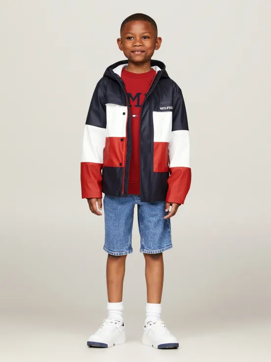 Tommy Hilfiger Kids Colourblock Windbreaker in Multicolour - USdiscountonlinestore