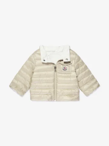 Moncler Enfant Baby Down Padded Baigal Jacket in Beige - USdiscountonlinestore