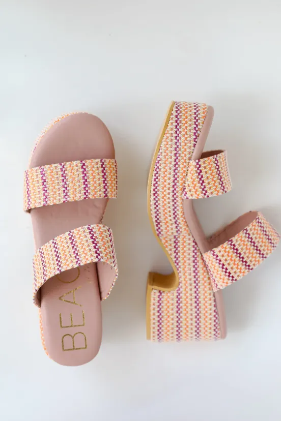 FINAL SALE - Ocean Avenue Pink Platform Espadrilles - USdiscountonlinestore