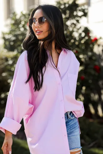 FINAL SALE - Hayden Lavender Button-Up Blouse - DU DEAL - USdiscountonlinestore