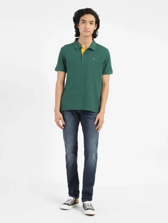 Men's Green Polo Collar T-Shirt - USdiscountonlinestore
