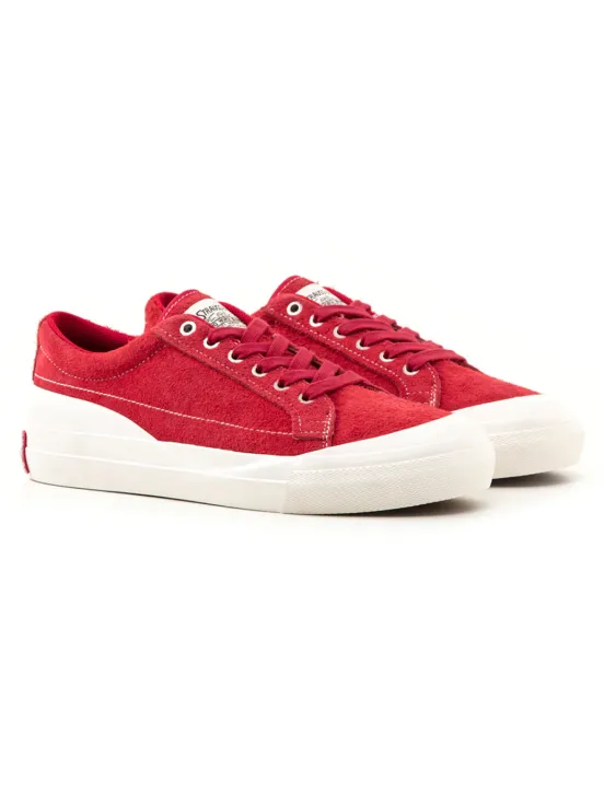 Men's Red & White Low Top Suede Casual Shoes - USdiscountonlinestore