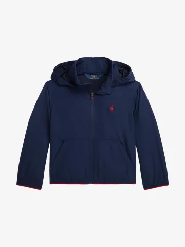 Ralph Lauren Boys Hooded Windbreaker in Navy - USdiscountonlinestore