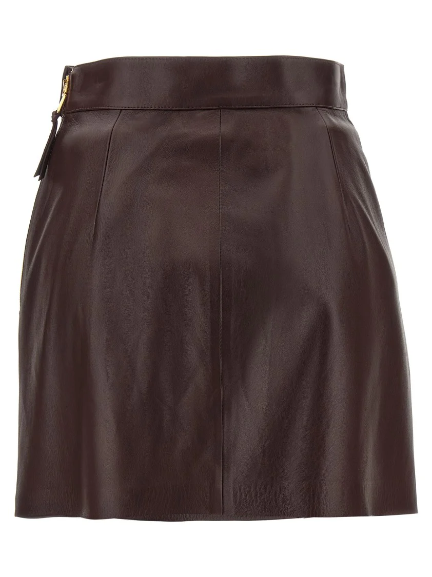 Nappa Leather Mini Skirt