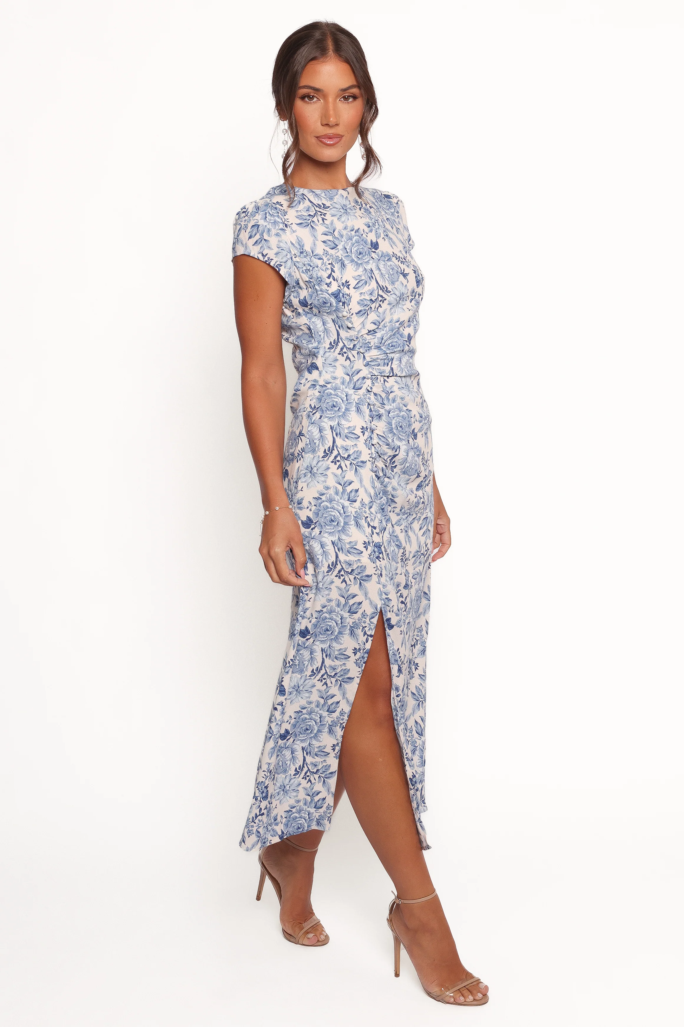 Lisbeth Midi Dress - Blue Floral