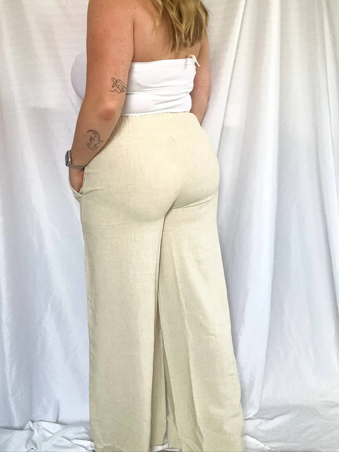 Tallulah Linen Pants In Oatmeal
