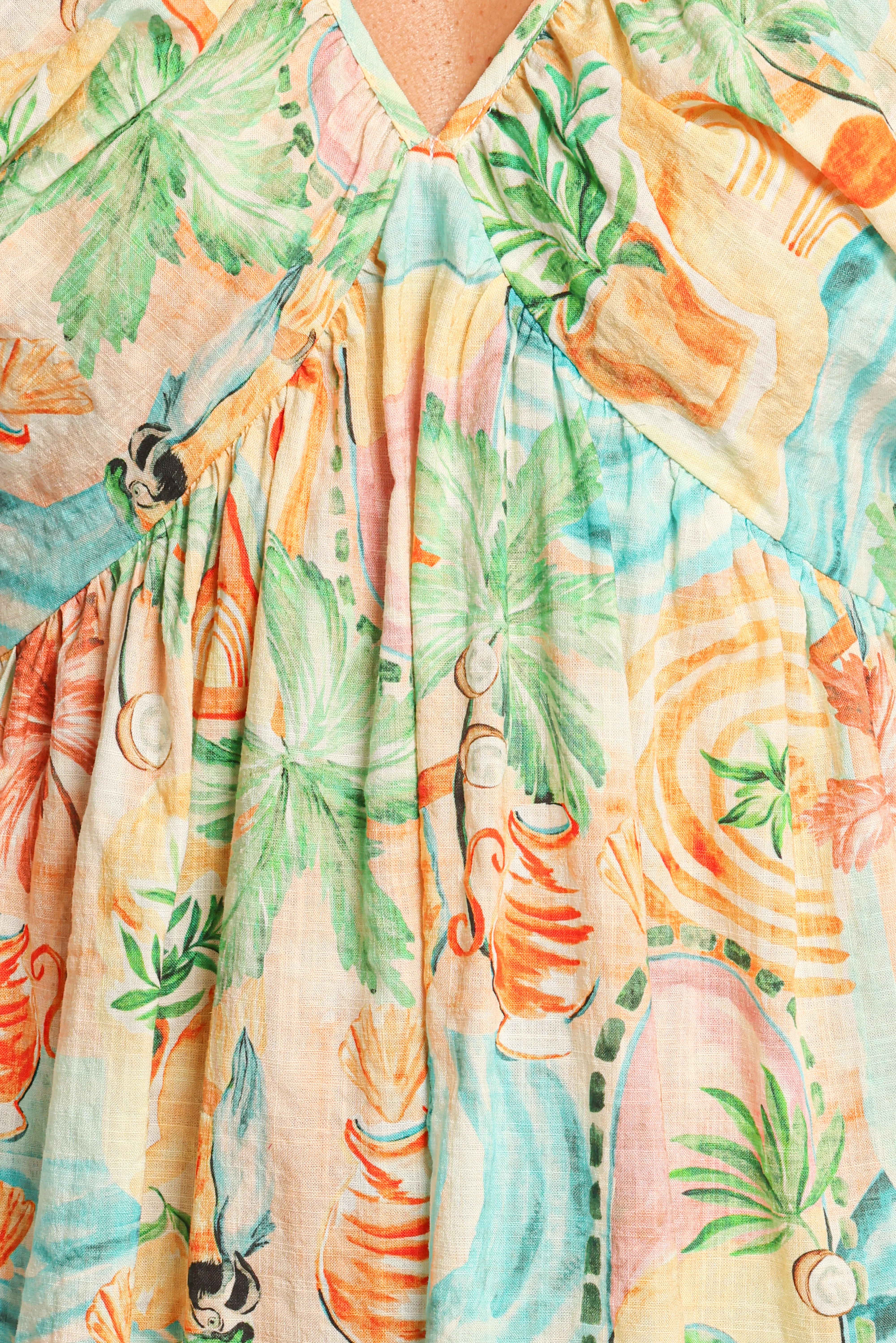 Cadhla Mini Dress - Golden Palm