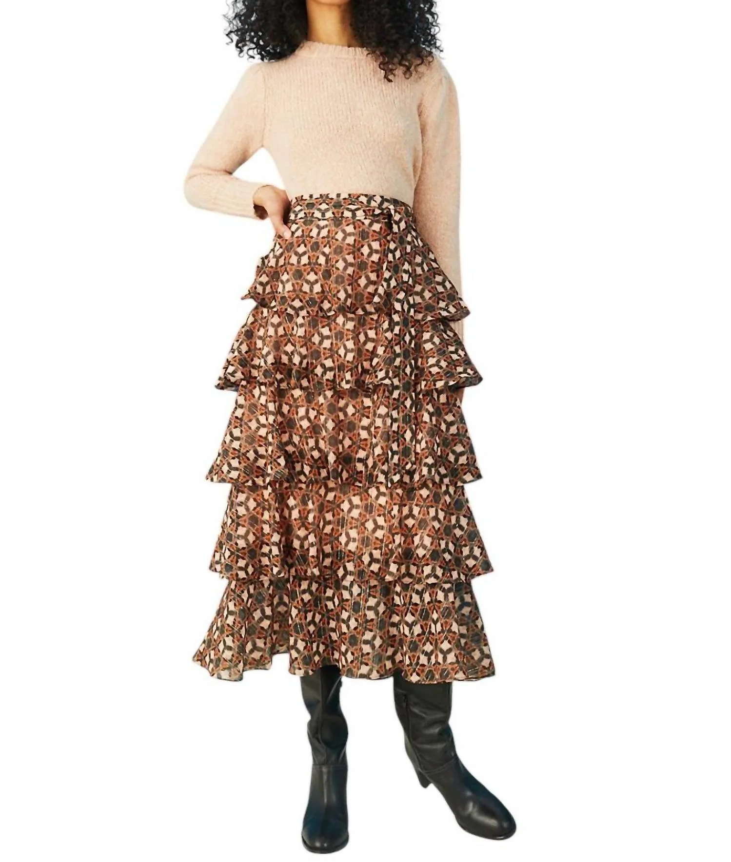 Adler Skirt In Peppercorn Latice