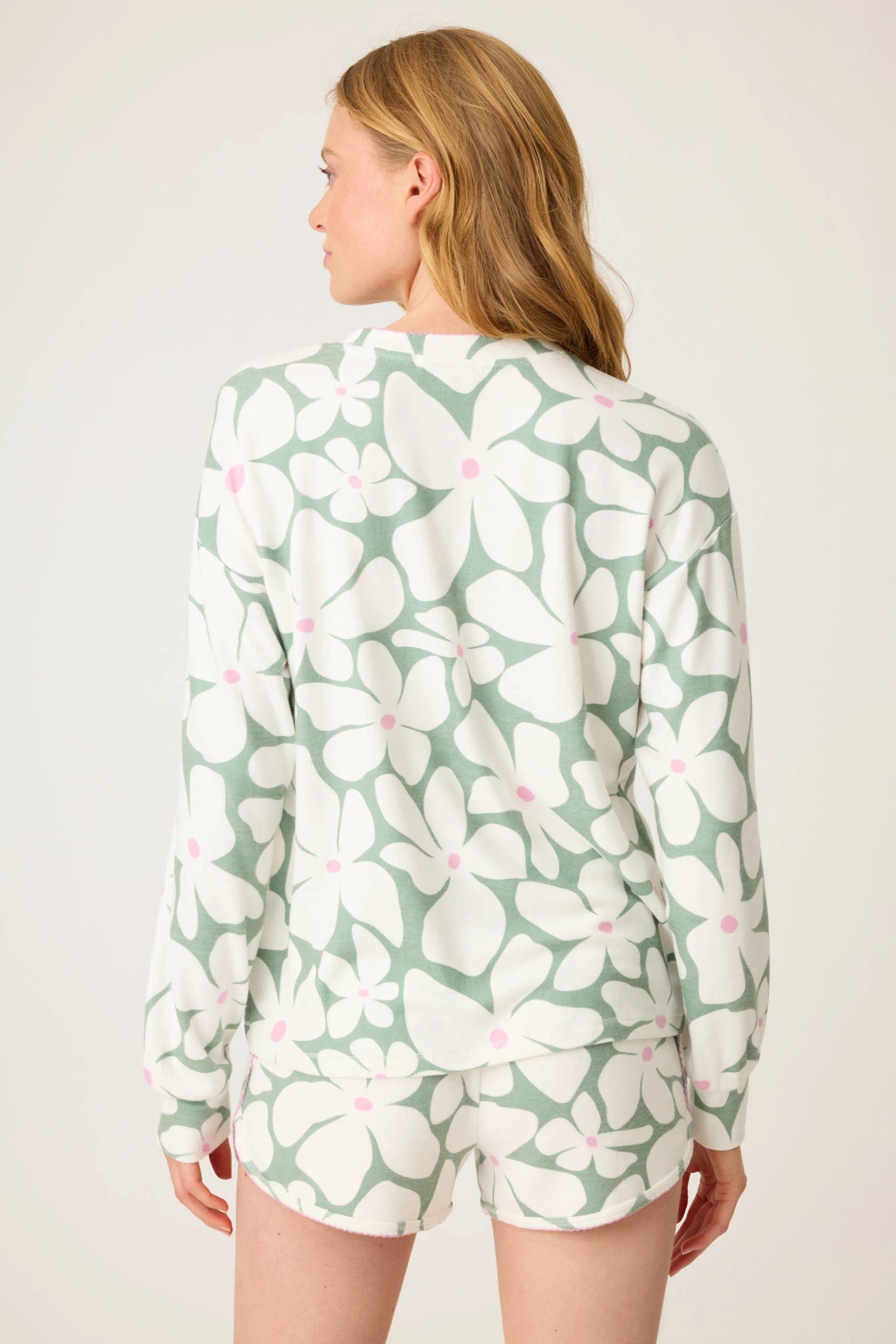 Wish You Were Here Floral Print Long Sleeve Top