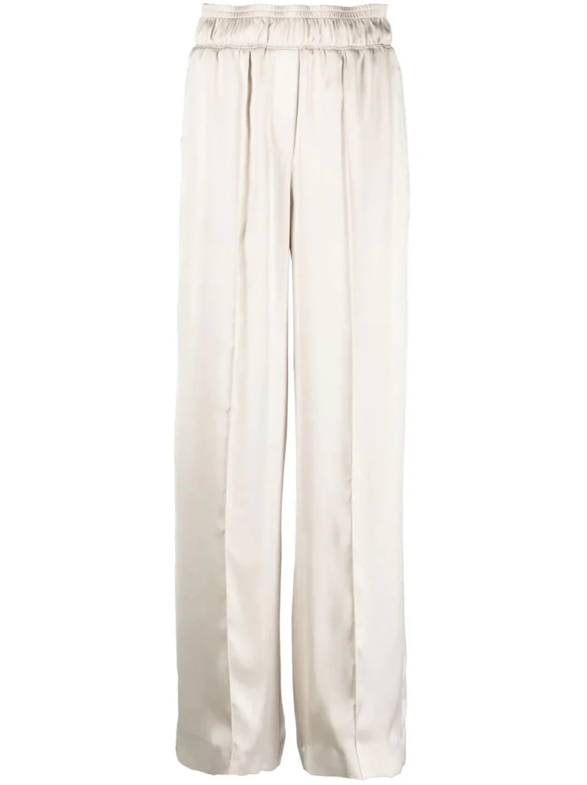 Ivory Wide-Leg Trousers