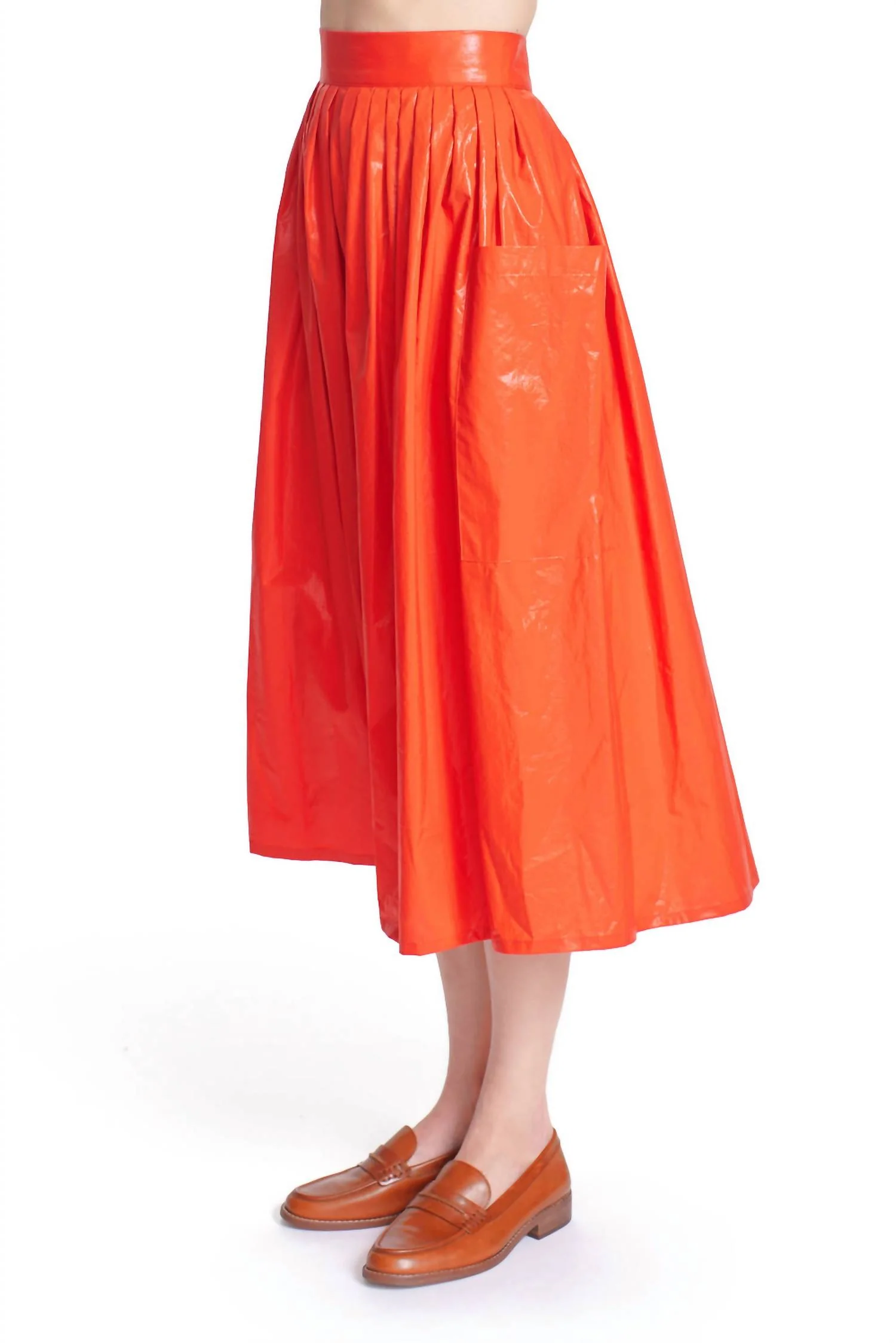 Cece Midi Skirt In Flame