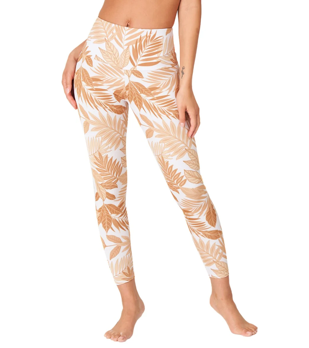 Onzie High Waisted Basic 7/8 Yoga Leggings Desert Palm
