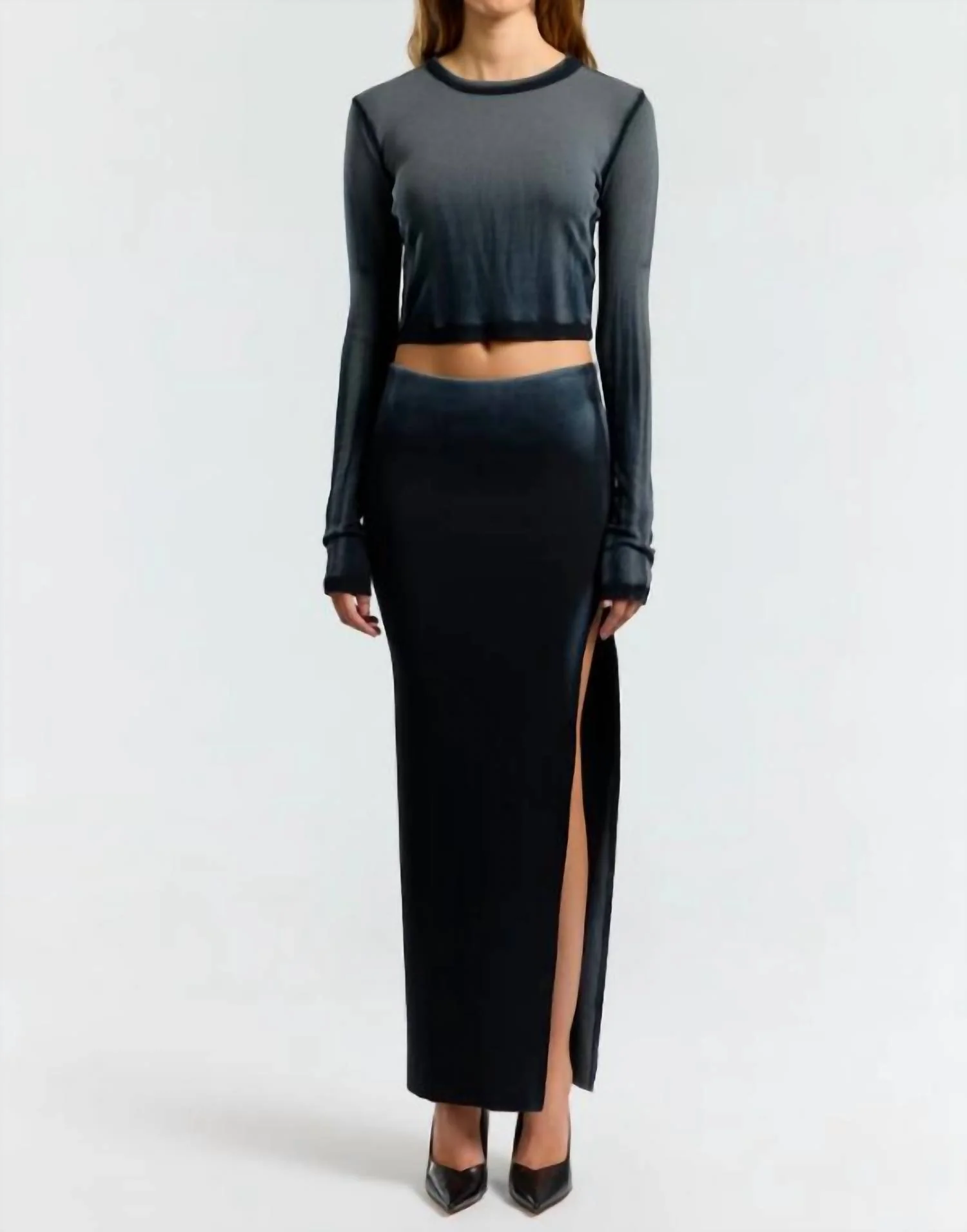 Verona Maxi Skirt In Black Cast