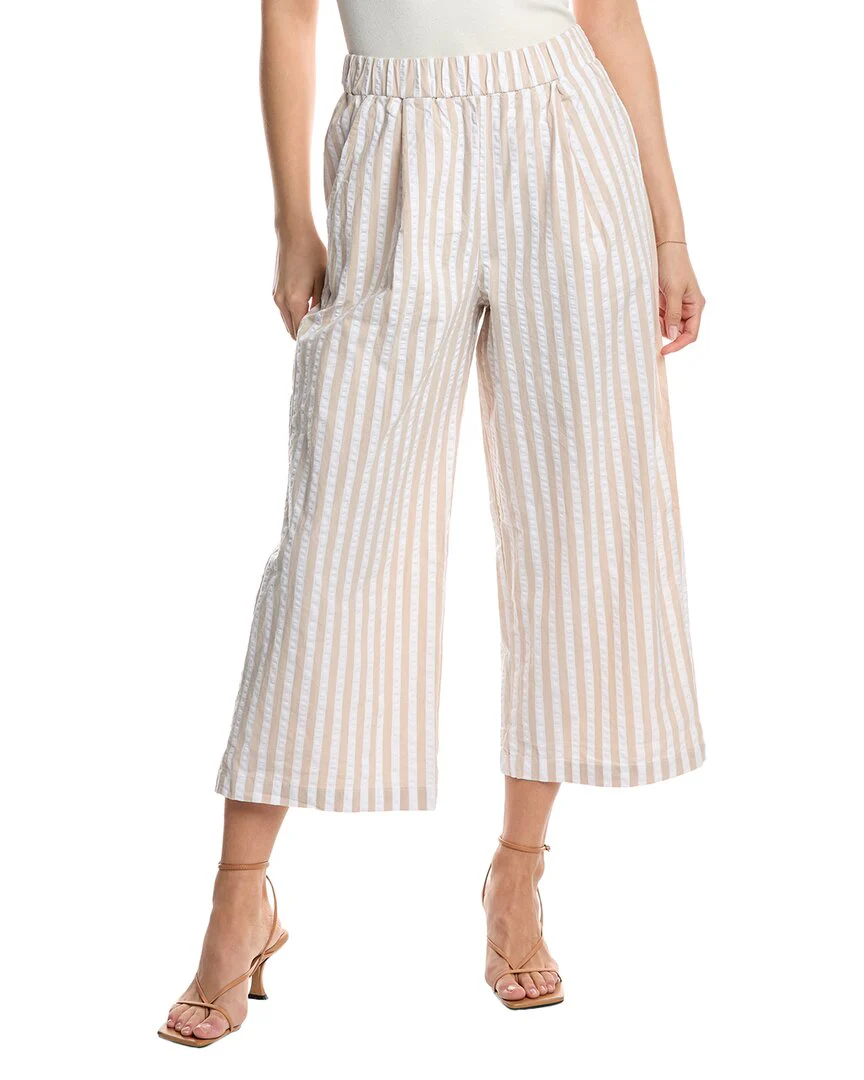 Stateside Puckered Stripe Cropped Pant