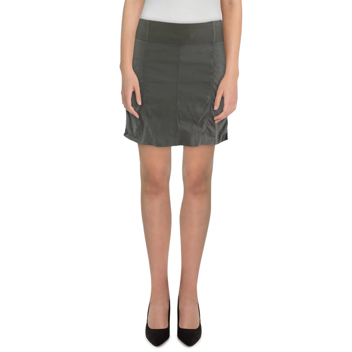 Womens Ribbed Trim  Nylon Skort