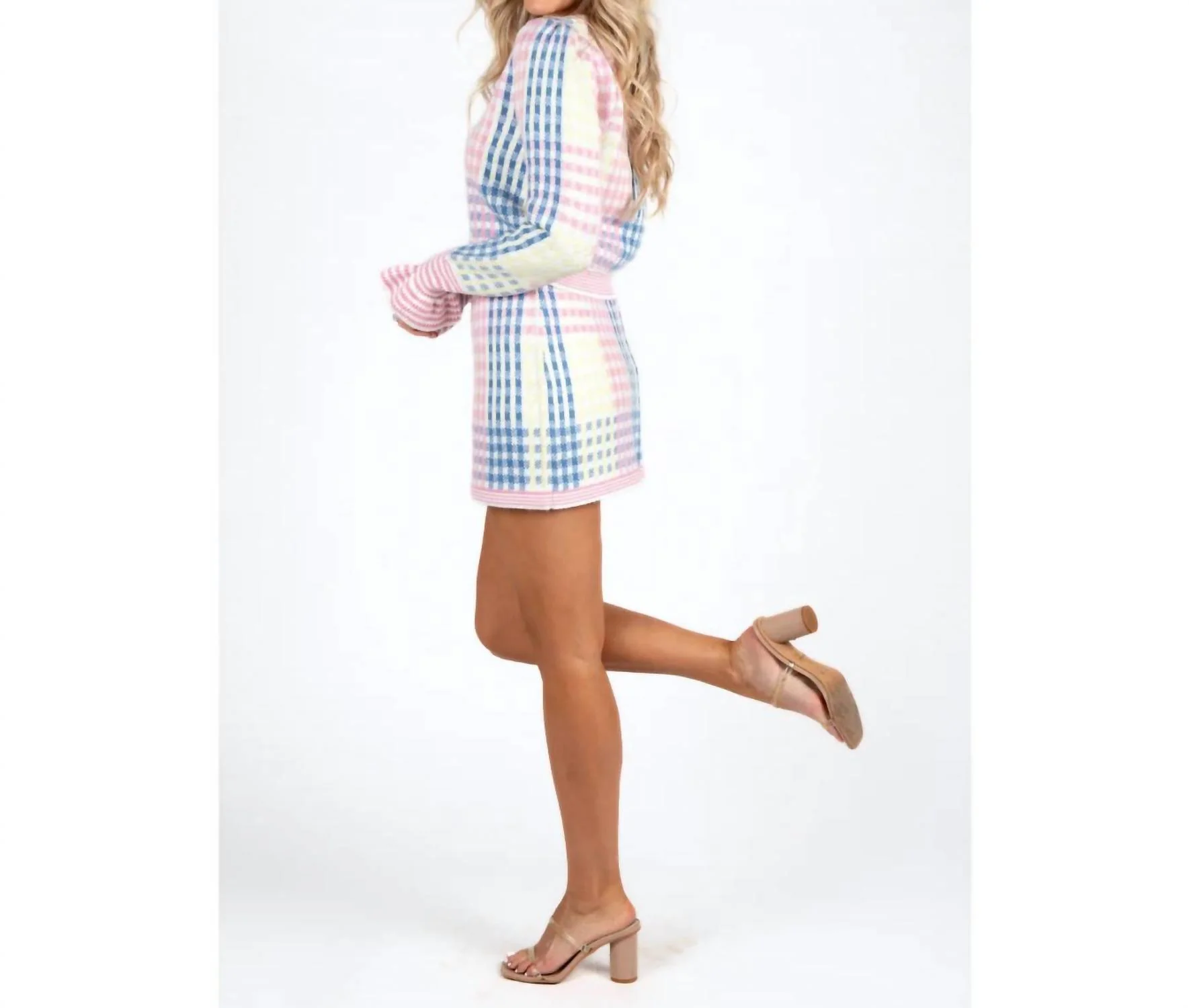 Sincerely Ours Heartthrob Skirt Pastel Plaid