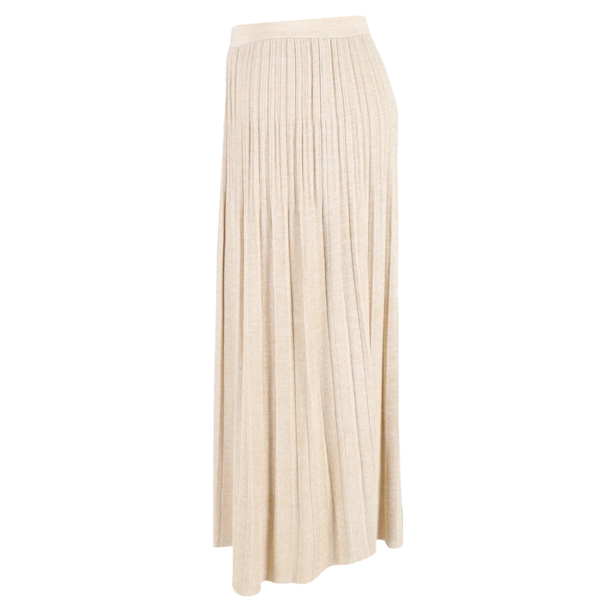 Zimmermann Halliday Rib Midi Skirt in Beige Viscose