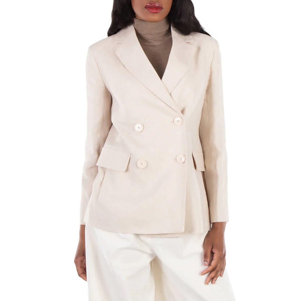 Max Mara Laura Double-Breasted Linen Blazer