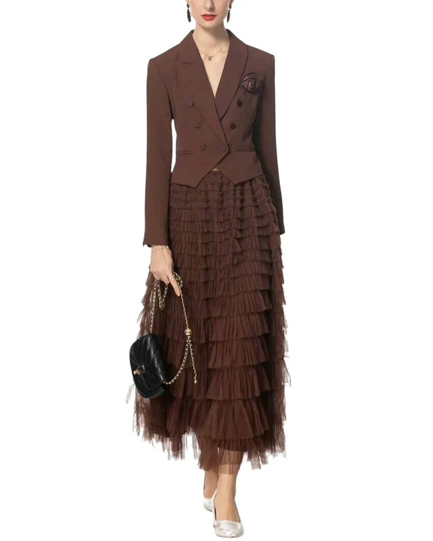 BURRYCO Blazer & Skirt Set