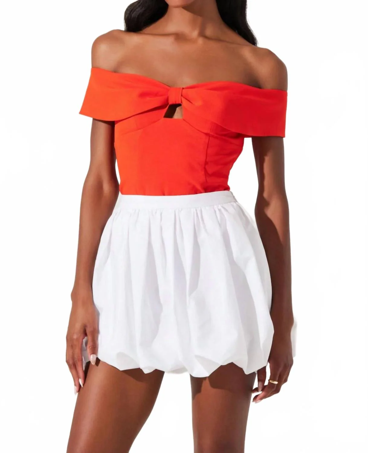 Libi Bubble Skirt In White