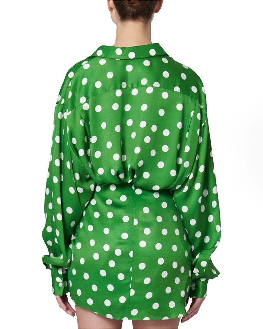 Carolina Herrera Sarong Mini Silk-Blend Wrap Skirt